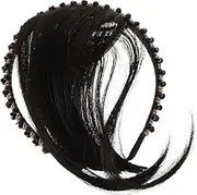 WOFASHPURET Natural Headband Wig for Women with Bangs Realistic Hair Cover for White Hair Forehead and Top of Head Comfortable Firm Hold Multiple Color Options