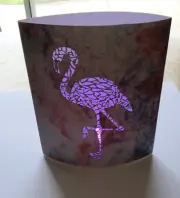 LED Lantern/Nightlight- FLAMINGO -Multi Color Lights- batteries -change color
