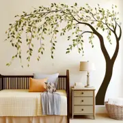 Weeping Willow Tree Wall Sticker | Nursery Wall Art Decal for Baby Girls |