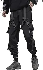 [XYXIONGMAO] Men's Techwear Clothing Hip Hop Pants Black Streetwear Gothic Sweatpants Tactical Cargo Pants for Men