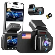 Dash Cam Front and Rear, 4K+1080P Dual Car Camera, WiFi Dash Camera, Dash Cam