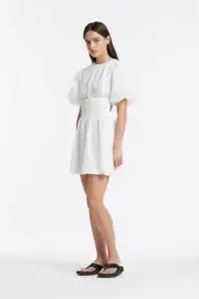 BNWT SIR THE LABEL WHITE FRANC OPEN BACK MINI DRESS - SIZE 0 / 6 AU (RRP $380)