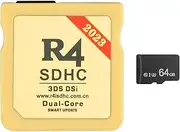 2023 Upgraded SDHC Wood Version Plus Card with 64GB TF SD Card for Nintendo DS DSI 2DS 3DS NDS, No timebomb