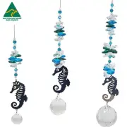Seahorse Suncatchers, Crystal Suncatcher gifts for her. 3 sizes Handmade in AU