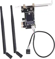 FONDOTIN Pcie WiFi Adapter Card for Pc Pcie to Wireless Connection Enhanced Signal for Gaming and Streaming Easy Installation for Desktop and Laptop Use