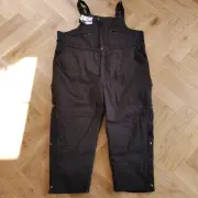 Nwt Cabela's Men's 5XL Short Bibs Overalls Canvas Lined Black Insulated Winter