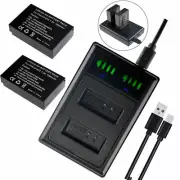 2X LP-E12 Battery + Charger for Canon EOS M2 M50 M100 M10 SL1 M EOS M50 Mark II