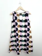 New Marimekko x Uniqlo Multicoloured Circle Spot Sleeveless A-line Dress Size XS