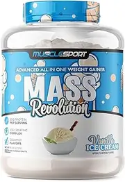 Musclesport Mass Revolution Vanilla Ice-Cream Mass Gainer Powder 2.75 kg