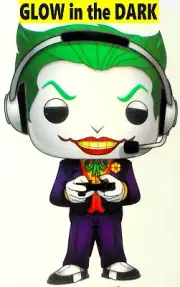 GLOW in the DARK Gamestop exclusive GAMER JOKER STICKER Batman funko pop dc