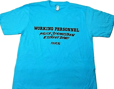 Bruce Springsteen T Shirt 2016 River Tour Working Personnel Staff Sirt Mens S
