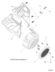 Polaris Shroud, Genuine OEM Part 3050317, Qty 1