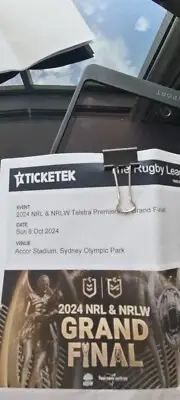 NRL Grand Final Tickets (Diamond Category X 2) Amazing seats!