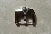 CARLSON SKULL POLISHED BRUSHED STEEL BUCKLE 24MM PANERAI DIVER