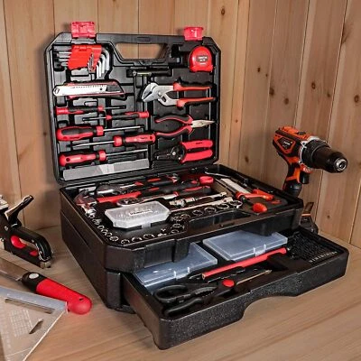 325 Piece Home Repair Tool Kit - General Home Auto Repair Toolbox Storage Case