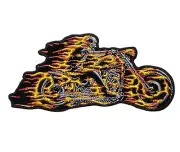 Flaming Biker From Hell 5 inch patch HTL3910 F7D11R