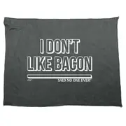 Food Dont Like Bacon Snoe - Funny Novelty Soft Sport Microfiber Towel