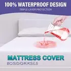 Mattress Cotton Matress 100% Waterproof Single/King/Queen/Double/Baby Cot/LS