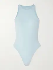 [SKIMS] SKIMS - Fits Everybody High Neck Bodysuit - Opal - Light blue - 2XL 2XL Blue
