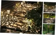 Solar Pathway Lights 6 Pack Star Moon Solar Lights Waterproof New star moon