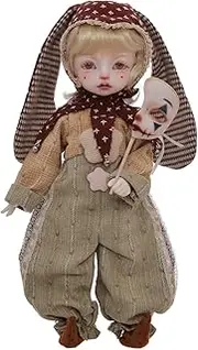 Oueneifs Jokerbjd 1/6 Bjd Doll Halloween Clown Style Party Circus Performer Half Mask Ball Jointed Dolls Resin Toys for 15+ Year Old