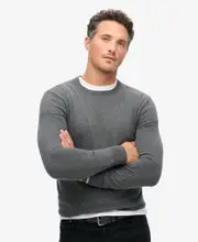 Essential Cotton/Cash Jumper | Gull Grey Marle