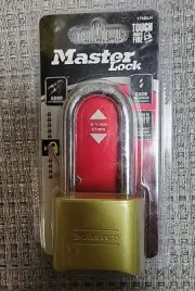 NEW Master Lock 175DLH Resetable Combination Long Shackle Padlock