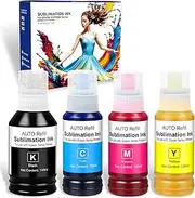 445ml Sublimation Ink for EPSON Ecotank 2800, Sublimation Ink EPSON 15000, EPSON Eoctank 2850 ET-2750 ET-3850 ET-4850 ET 2803 ET-2720 ET-2760 ET-2840 ET-3830 XP4100, Sublimation Heat Press Ink