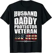 [VidiAmazing] Mens Army Veteran Husband Daddy Protector Veteran Hero ds492 T-Shirt