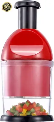 Slap Food Chopper Manual Hand Vegetable Dicer for Onions, Garlic, Nuts, Salads