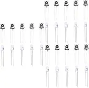 Yardenfun 3sets Led Emitter Receiver Set 30mm Long 18-20m Range for Audio- Use 5pairs*3