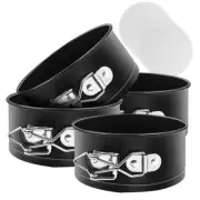 4 Pack Mini Springform Pan Set 4 Inch Cheesecake Pan with Parchment Paper Liners
