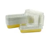 Aluminum Pans With Lids 50 Pack, 6.8oz Mini Cake Pans Loaf Baking Cups Muffin