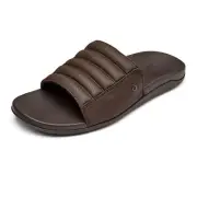 OLUKAI Maha 'Olu Men's Slide Sandal, Water-Friendly Shoe, All-Day Wear &