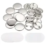 0.98" Blank Button Making Supplies,25Pcs Badge Parts for Button Maker Machine