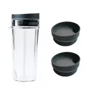 2x16 Oz. Large Mixing Cup w/ lid for Nutri Ninja Blender Replacement Accessories