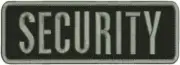 Security embroidery patch 3x10 hook all grey thread