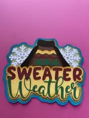 Sweater Weather layered scrapbook paper design handmade in Mt