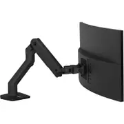 Ergonomic Monitor Arm  Matte Black  Supports 49" Curved Screens (75 x 124.5cm)