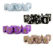 [Metallic Dice Games] MDG Sharp Edge Silicone Rubber Dice Set - Gold Scatter