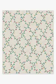 245' x 305' | Machine Washable Runner Rug | Kid & Pet Friendly | Indoor Rug | Holiday Lights Creme Rug | Ruggable