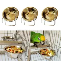 在飛比找蝦皮購物優惠-Woow 3PCS 鸚鵡餵食杯易清潔鸚鵡食物水碗安裝簡單