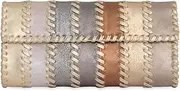 [Rebecca Minkoff] Patchwork Clutch, Gold/Silver/Platino