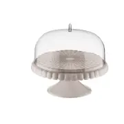 Guzzini Tiffany 30cm Small Cake Stand W/ Dome Tableware - Taupe