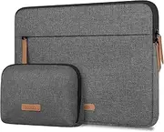 Lacdo 360° Protective Laptop Sleeve Case for 13 inch New MacBook Air M4 A3240 2025, M3 A3113, M2 A2681, M1 A2337, 13" MacBook Pro M2 M1, 13-inch iPad Air M3 / iPad Pro M4 with Accessory Bag, Dark Gray