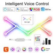 WIFI RGB Wall Light Bar RGBIC LED Light Smart Gaming Lights Works with Alexa and