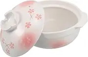 Traditional Chinese Clay Pot Soup Pot Lid Coarse Ceramic Japanese Design Stew Pot Rice Pot Heat Resistant Family Cooking
