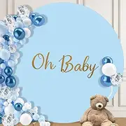 Socomi Round Arch Cover Spandex Fitted Arch Stand Covers Round Balloon Top Chiara for Wedding Birthday Party Baby Shower Ceremony Decoration Blue 6.6FT