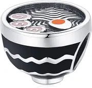 [Teleye] Bracelet Charm Japanese Ramen 925 Sterling Silver Charm Fits For Pandora Bracelet, European Charms Bracelet, Women Gift