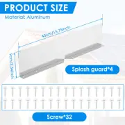 4Pcs Gutter Valley Splash Guards Practical Roof Gutter Diverter Easy to><